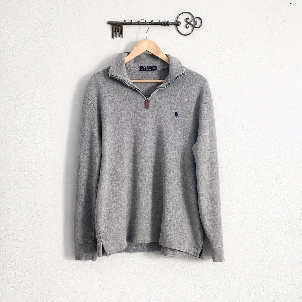Polo by Ralph Lauren Charcoal grey Zip-Up Men's Sweater size large